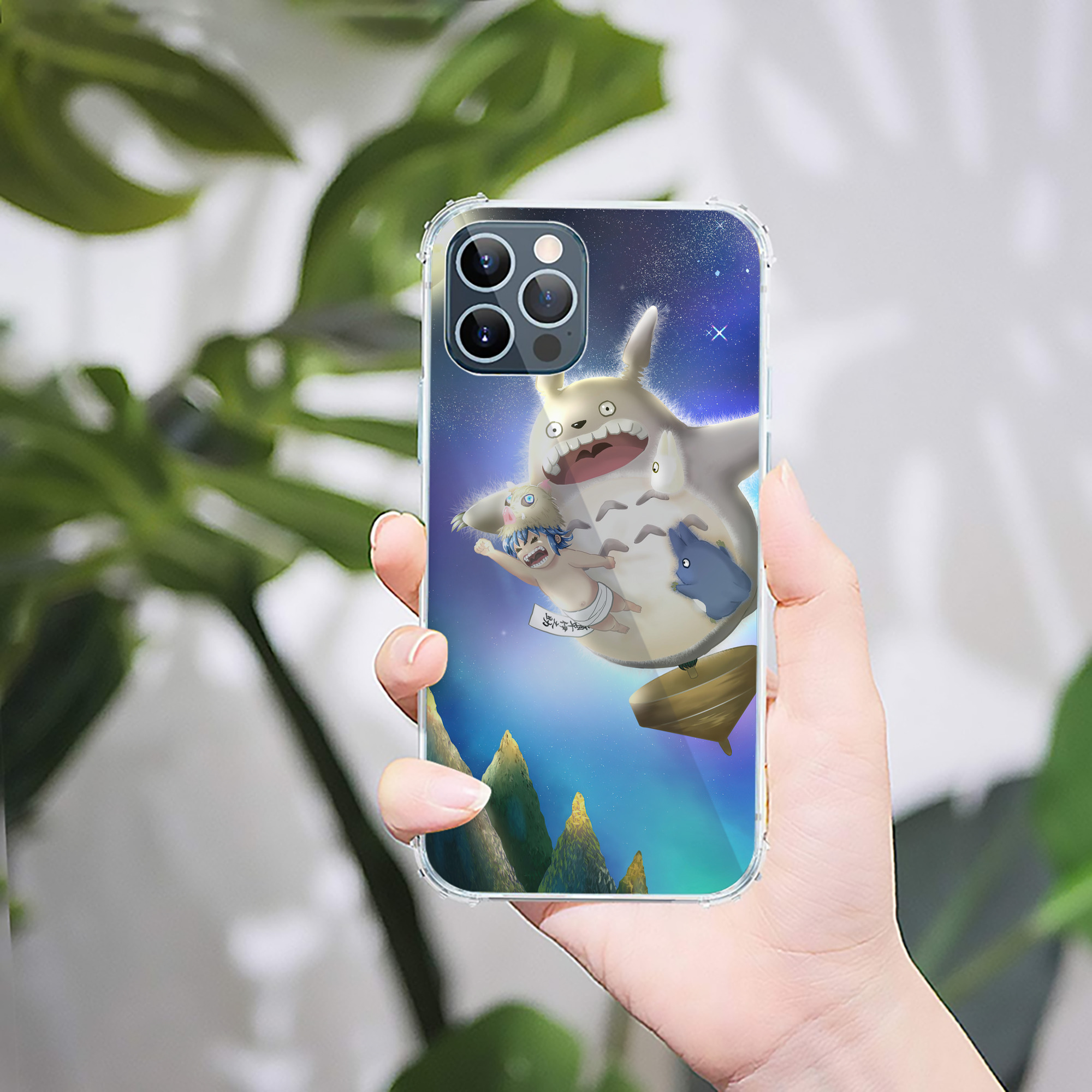 （画像用） となりのトトロ 草壁メイ 草壁サツキ My Neighbor Totoro Satsuki Kusakabe Mei Kusakabe 【iPhone 12シリーズ対応】透明スマホケース（クリアソフトケース）